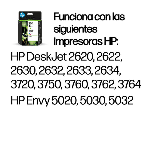 EAN 192545177016 - HP 304 2-pack Black/Tri-color Original Ink Cartridges cartucho de tinta 2 pieza(s) Rendimiento estándar Ne imagen 2