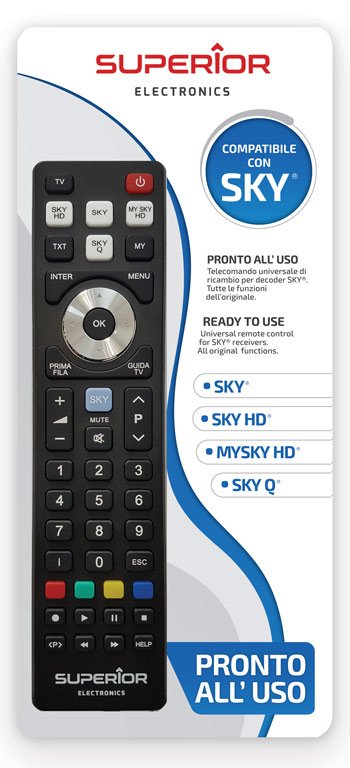 EAN 8054242080612 - Superior Electronics SUPTRB027 mando a distancia Cielo Botones imagen 2