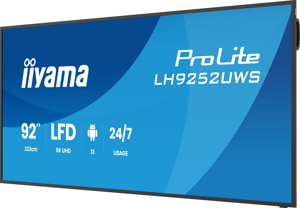 EAN 4948570128051 - iiyama LH9252UWS-B1AG pantalla de señalización Diseño de quiosco 2,34 m (92") LCD Wifi 500 cd / m² UltraW imagen 8