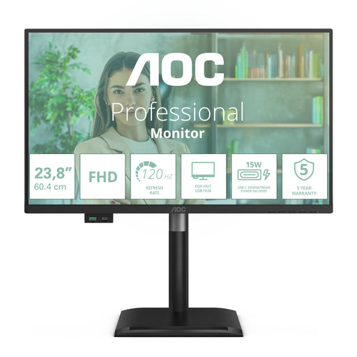 EAN 4038986142878 - AOC 24P4U pantalla para PC 60,5 cm (23.8") 1920 x 1080 Pixeles Full HD Negro imagen 2