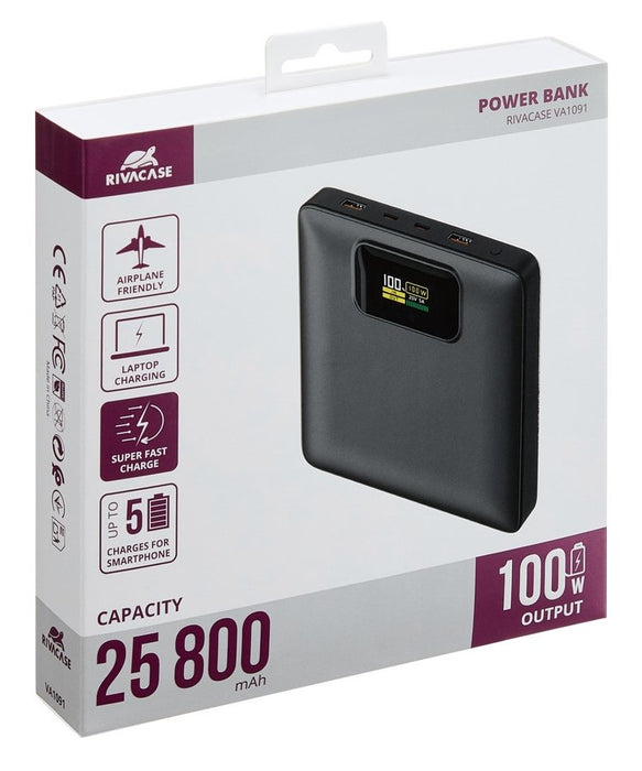 EAN 4260709016344 - Rivacase Turbo Polímero de litio 25800 mAh Negro imagen 16