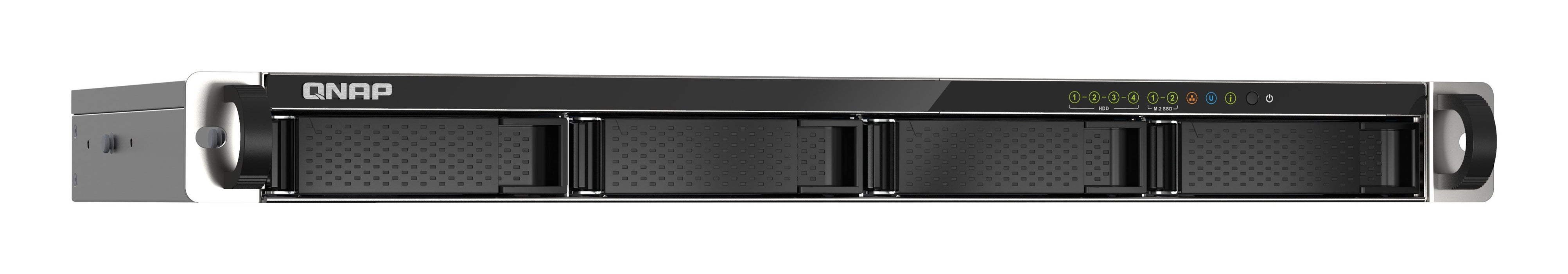 EAN 0885022021550 - QNAP TS-435XeU NAS Bastidor (1U) Marvell CN9131 4 GB DDR4 0 TB QNAP QTS Negro, Gris imagen 4