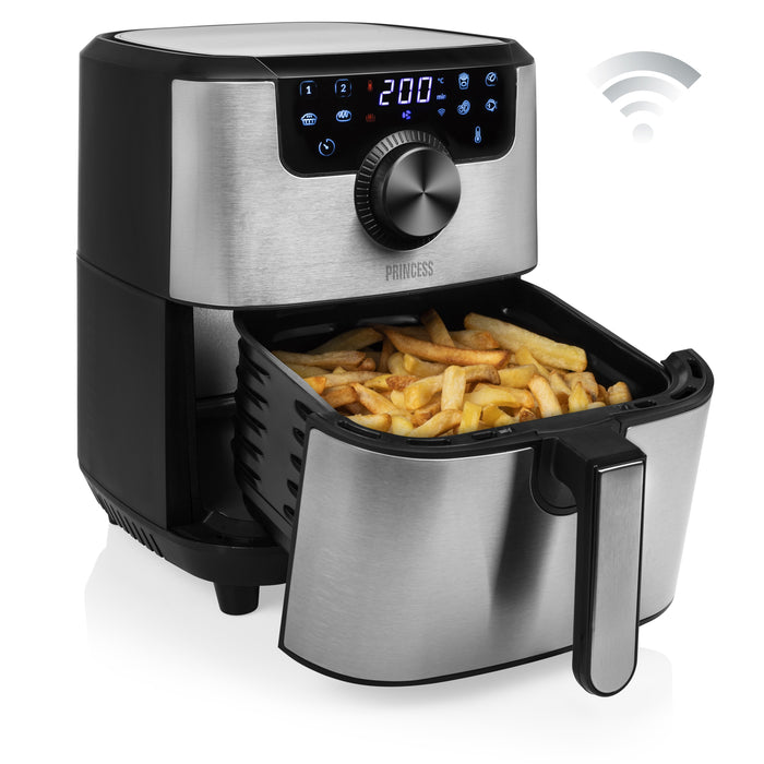 EAN 8713016091123 - Princess 182037 Sencillo 4,5 L Independiente 1500 W Freidora de aire caliente Plata imagen 12