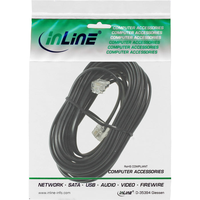 EAN 4043718077076 - InLine 18840L cable telefónico 10 m Negro imagen 2