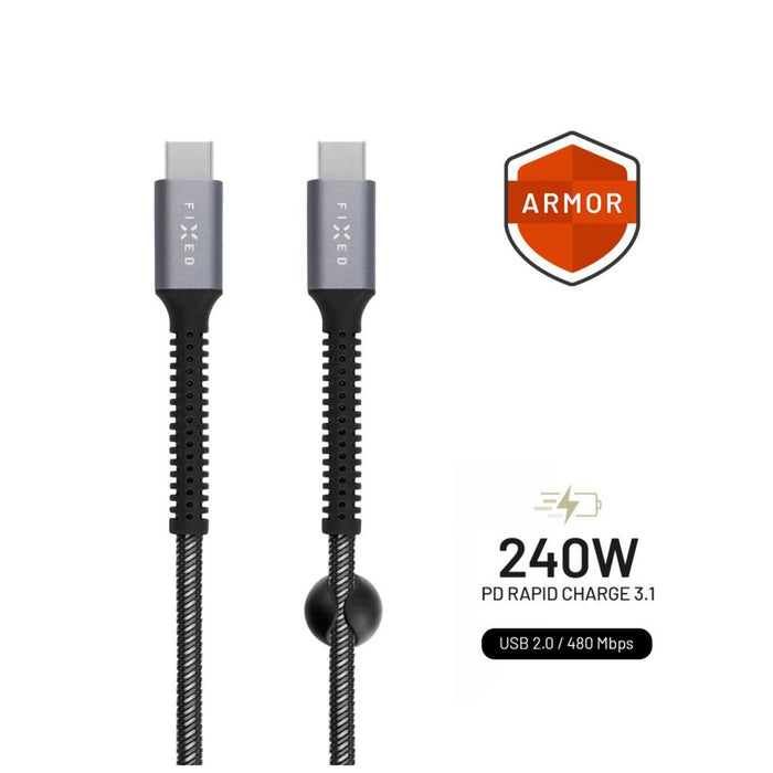 EAN 8591680161171 - FIXED FIXDA-CC12-GR cable USB USB 2.0 1,2 m USB C Gris imagen 1