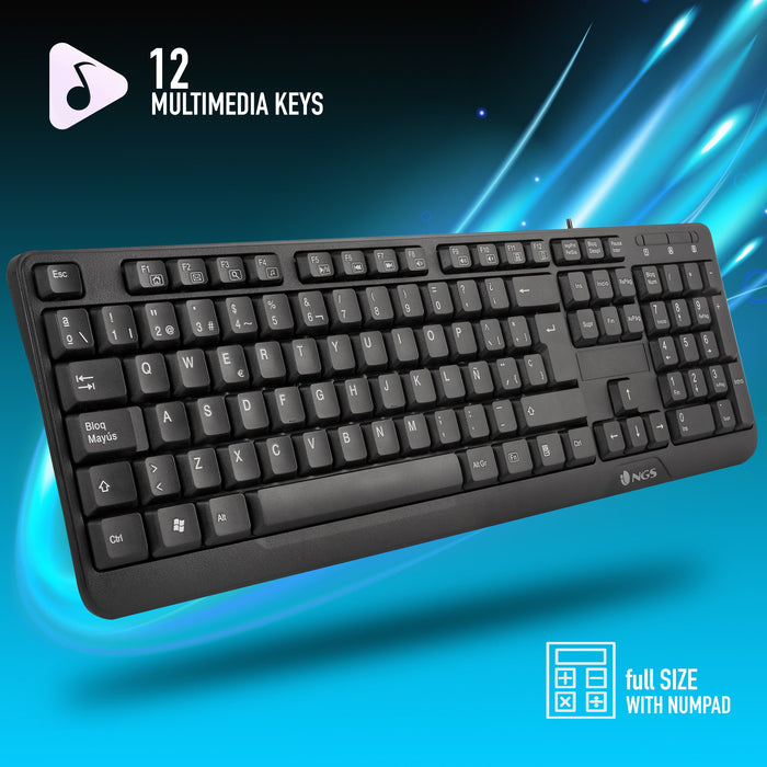 EAN 8435430618174 - NGS FunkyV3, AZERTY, FR teclado Hogar USB Francés Negro imagen 2