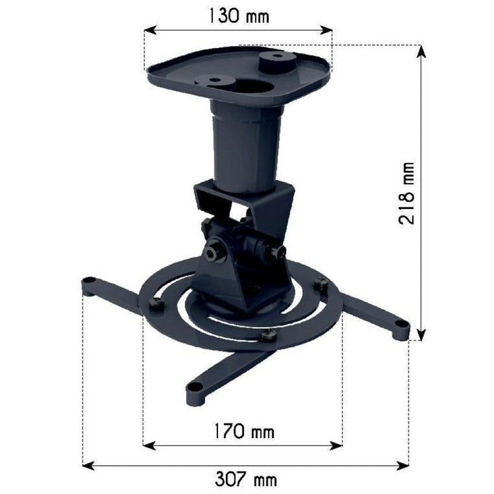 EAN 8054529022403 - Techly ICA-PM 100BK montaje para projector Techo Negro imagen 3