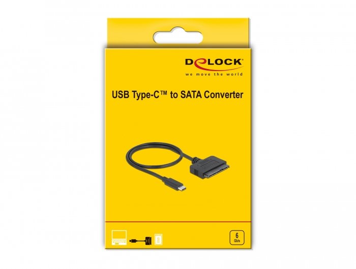 EAN 4043619638031 - DeLOCK 63803 cambiador de género para cable USB C 22-pin SATA Negro imagen 2