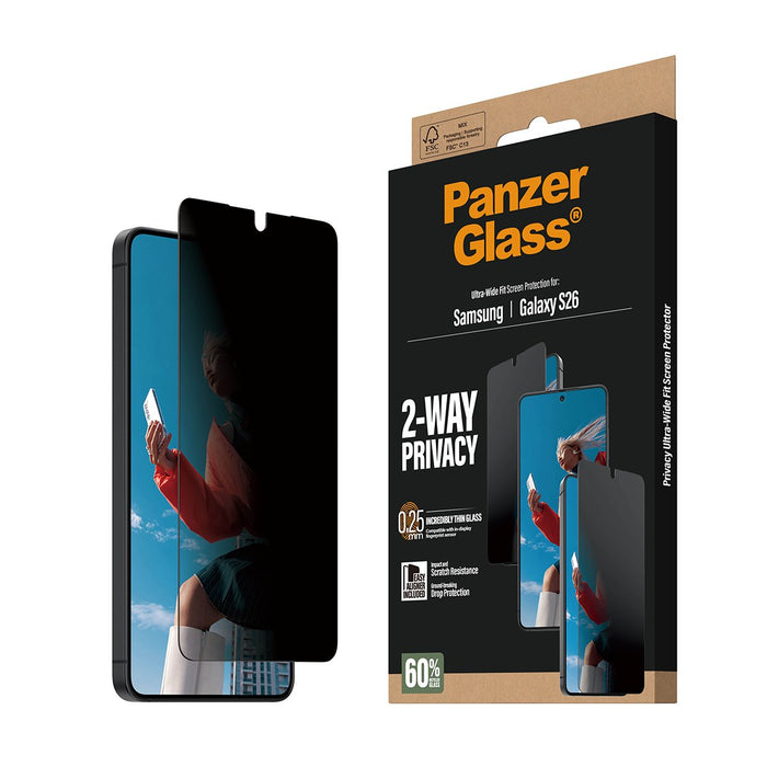 EAN 5715685033889 - PanzerGlass ® 2-Way Privacy Screen Protector Samsung Galaxy S26 | Ultra-Wide Fit w. EasyAligner Protector imagen 7
