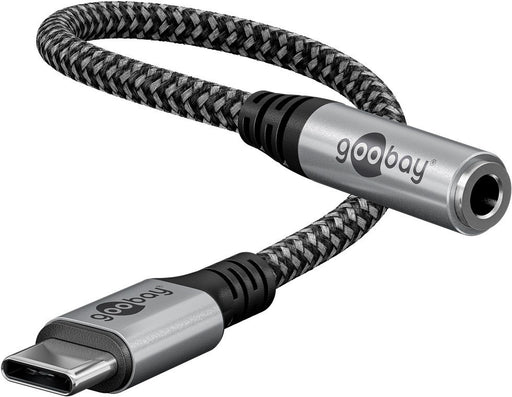 EAN 4040849740565 - Goobay 74056 cable de audio 0,15 m 3,5mm USB Tipo C Negro, Gris imagen 1