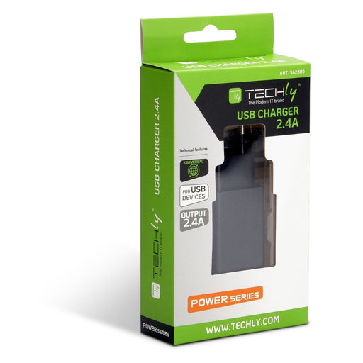 EAN 8059018362800 - Techly IPW-USB-24BK cargador de dispositivo móvil Universal Negro Corriente alterna Interior imagen 2