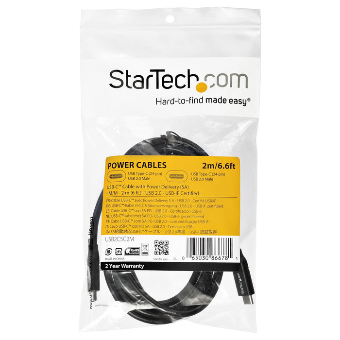 EAN 0065030866781 - StarTech.com USB2C5C2M cable USB Negro imagen 5