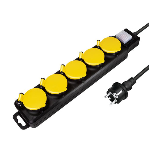 EAN 4052792060621 - LogiLink LPS255 base múltiple 1,5 m 5 salidas AC Exterior Negro, Amarillo imagen 1