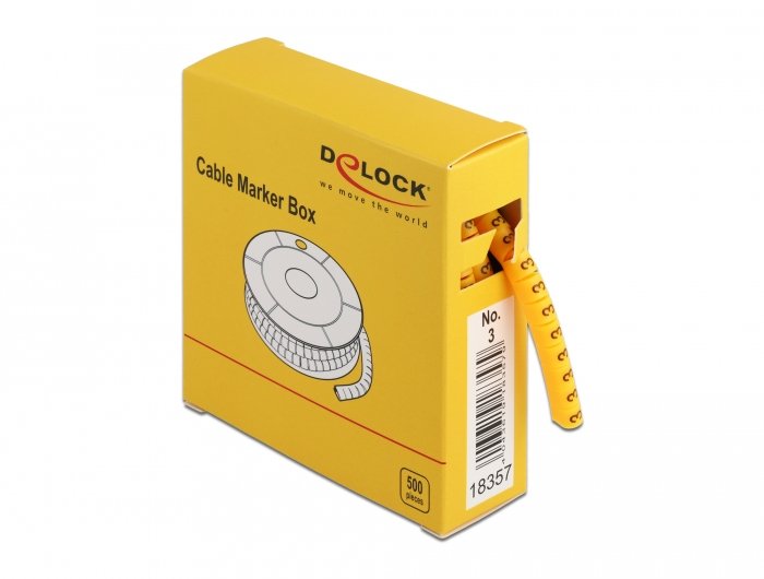 EAN 4043619183579 - DeLOCK 18357 soporte para manguito de identificación de conductor 500 pieza(s) imagen 1