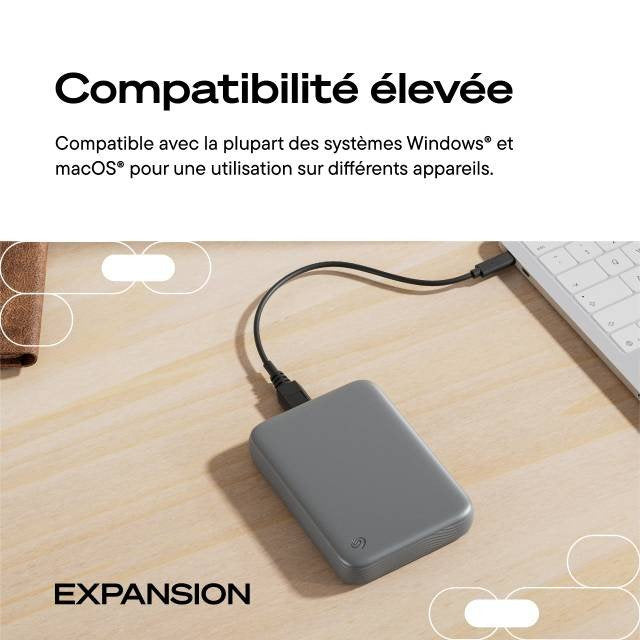EAN 8719706046527 - Seagate Expansion disco duro externo 2 TB 2.5" USB Tipo C Negro imagen 5