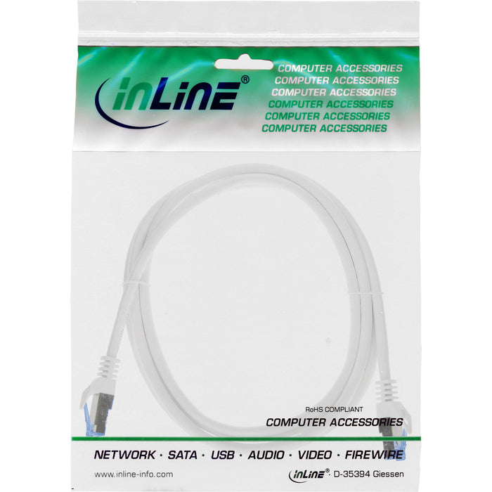 EAN 4043718337361 - InLine 72601W cable de red Blanco 1 m Cat6a S/FTP (S-STP) Alrededor imagen 3