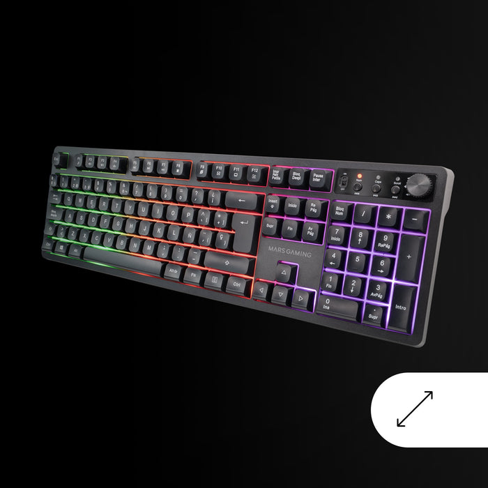 EAN 8435693111122 - Mars Gaming MCPWXPT teclado Ratón incluido Juego RF inalámbrica + USB QWERTY Portugués Negro imagen 12
