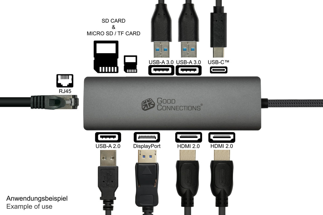 EAN 4014619881529 - Alcasa HUB-C001A hub de interfaz USB Tipo C 5000 Mbit/s Antracita imagen 4