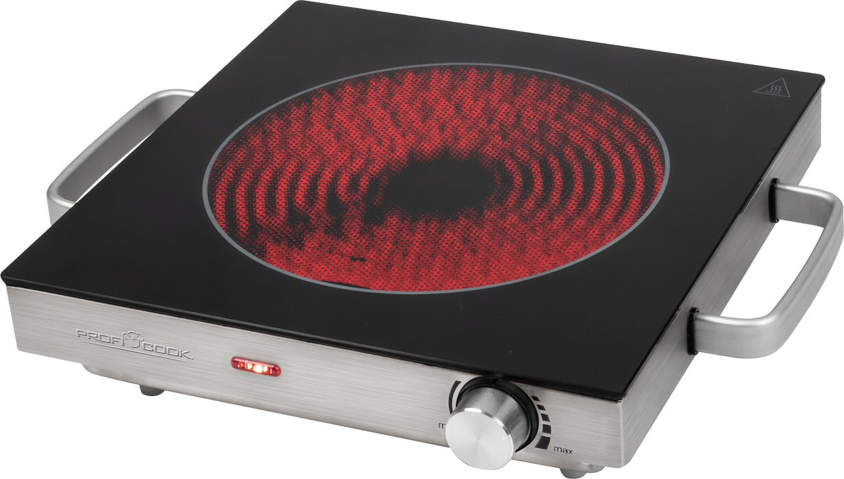 EAN 4006160012101 - Bomann PC-EKP 1210 Negro, Acero inoxidable Encimera 36 cm Cerámico 1 zona(s) imagen 1