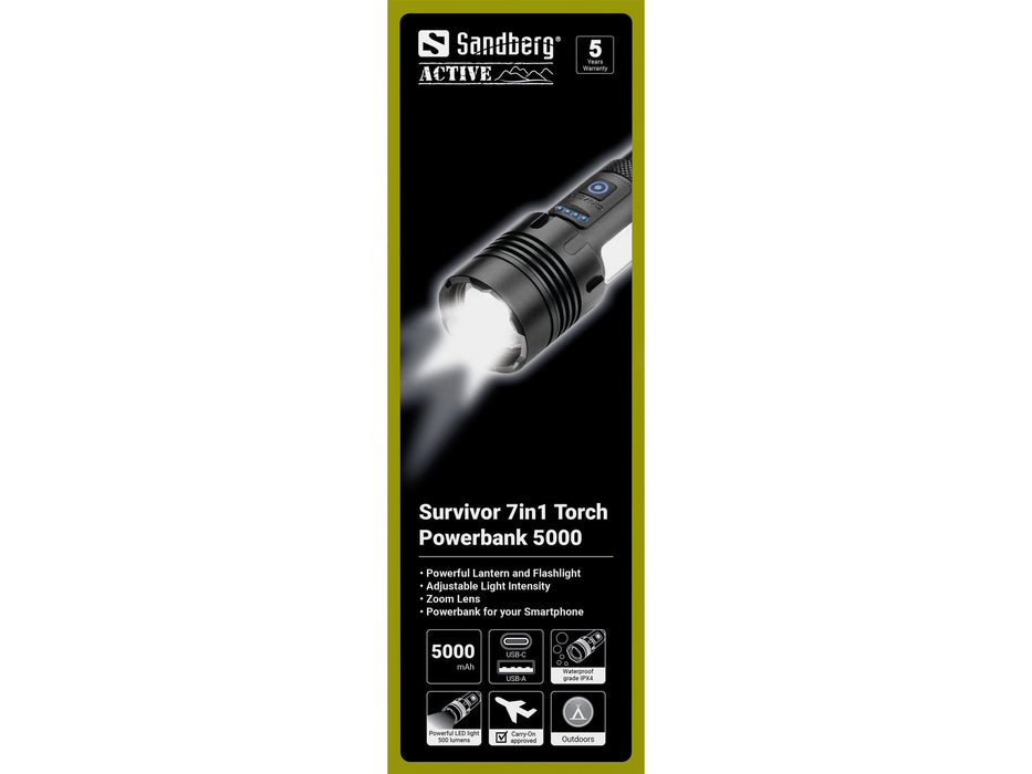 EAN 5705730421082 - Sandberg Survivor 7in1 Torch Powerbank 5000 imagen 5