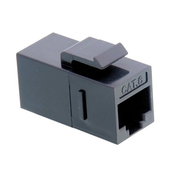 EAN 7611990196821 - VALUE RJ-45 Keystone Modular Coupler, Cat.6, unshielded, black imagen 1