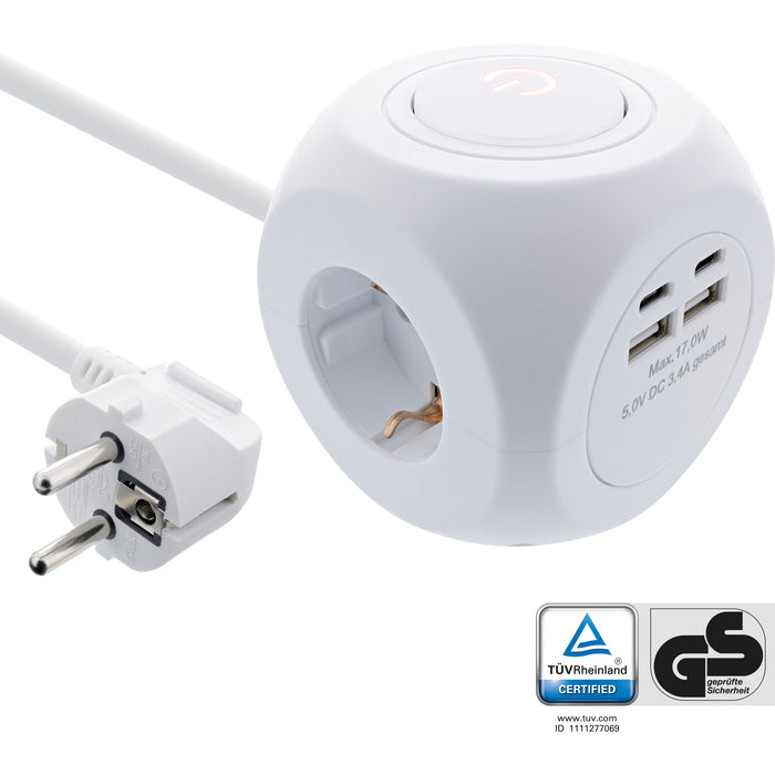 EAN 4043718315888 - InLine 16499A base múltiple 2 m 1 salidas AC Interior Blanco imagen 1
