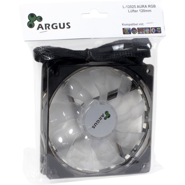 EAN 4260455643344 - Inter-Tech L-12025 Aura Carcasa del ordenador Ventilador 12 cm Negro imagen 10
