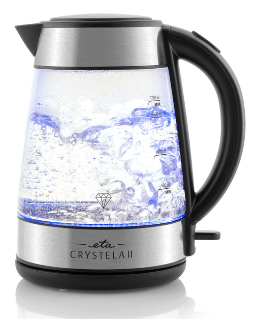 EAN 8590393335381 - Eta Crystela II tetera eléctrica 1,7 L 2200 W Negro, Acero inoxidable, Transparente imagen 1