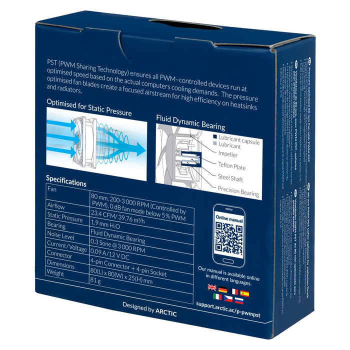 EAN 4895213702034 - ARCTIC P8 PWM PST Carcasa del ordenador Ventilador 8 cm Negro imagen 7