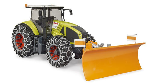 EAN 4001702030186 - BRUDER Claas Axion 950 with Snow Chains and Plough Blade imagen 2