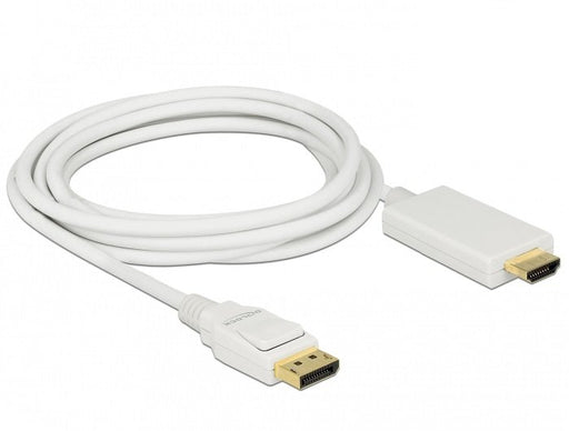 EAN 4043619838196 - DeLOCK 83819 adaptador de cable de vídeo 3 m DisplayPort HDMI Blanco imagen 2