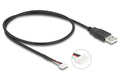 EAN 4043619121090 - DeLOCK 12109 cable USB USB 2.0 0,6 m USB A 5-pin terminal block Negro imagen 1