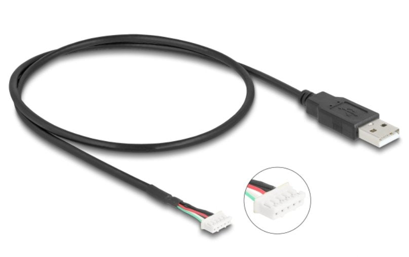 EAN 4043619121090 - DeLOCK 12109 cable USB USB 2.0 0,6 m USB A 5-pin terminal block Negro imagen 1