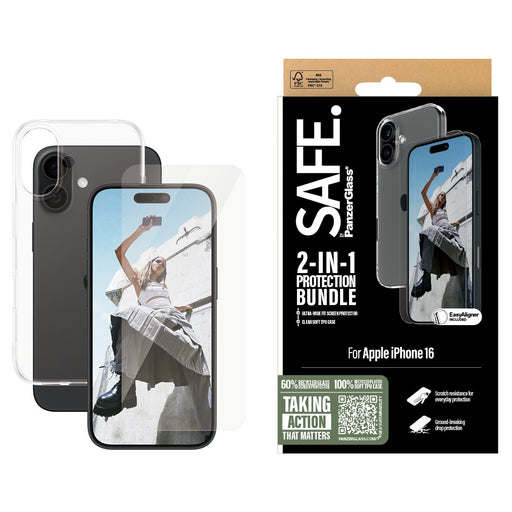 EAN 5715685003530 - PanzerGlass SAFE. by ® 2-in-1 Protection Bundle iPhone 16 Protector de pantalla Apple 1 pieza(s) imagen 2
