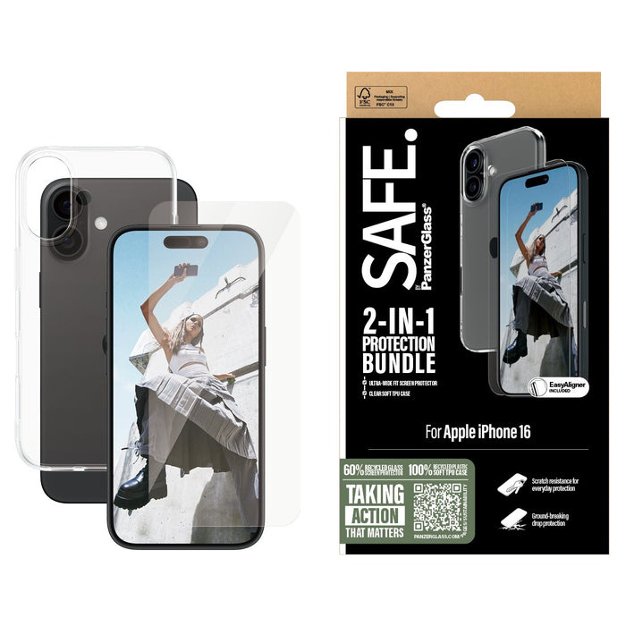 EAN 5715685003530 - PanzerGlass SAFE. by ® 2-in-1 Protection Bundle iPhone 16 Protector de pantalla Apple 1 pieza(s) imagen 2