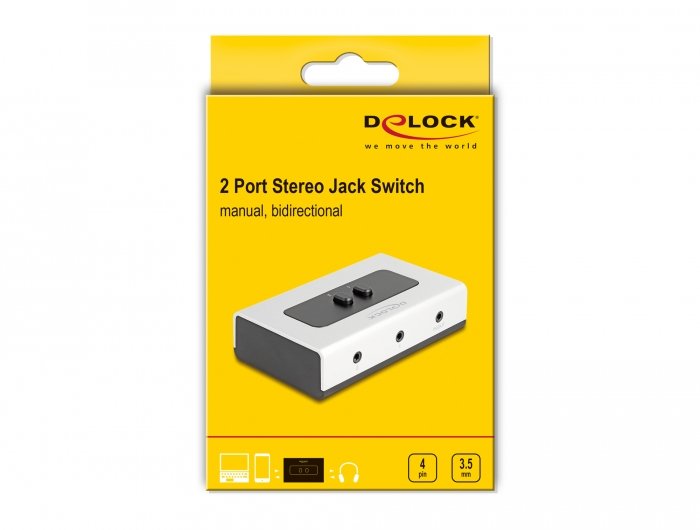 EAN 4043619880614 - DeLOCK 88061 interruptor de sonido Negro, Gris imagen 2
