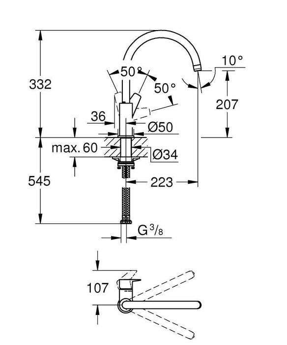 EAN 4005176478536 - GROHE Start Edge Cromo imagen 3