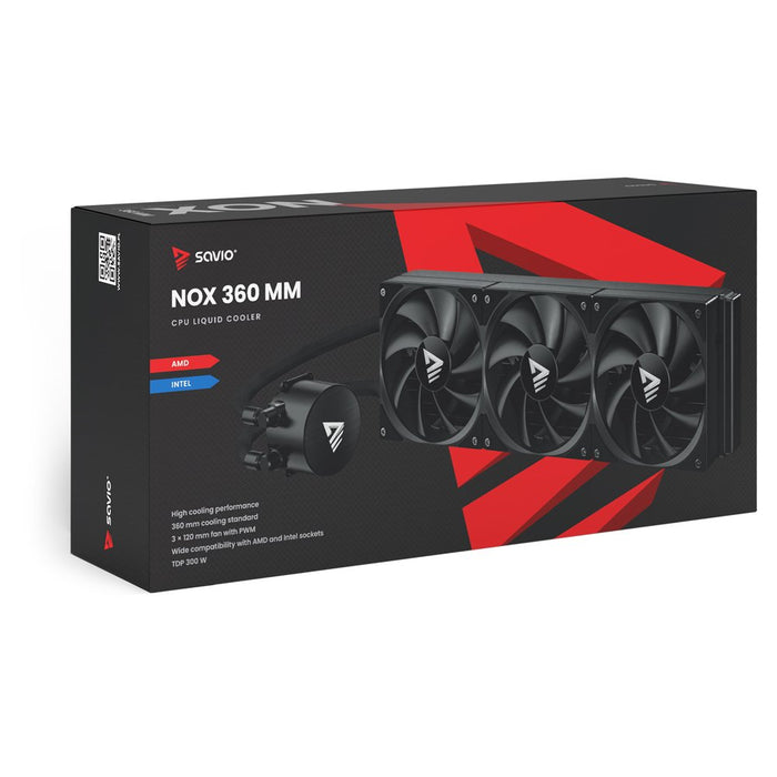 EAN 5901986049869 - Savio NOX 360 mm Procesador Kit de refrigeración líquida 12 cm Negro 1 pieza(s) imagen 10