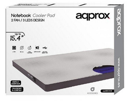 EAN 8435099513742 - Approx appNBC05W almohadilla fría 39,1 cm (15.4") Gris, Blanco imagen 2