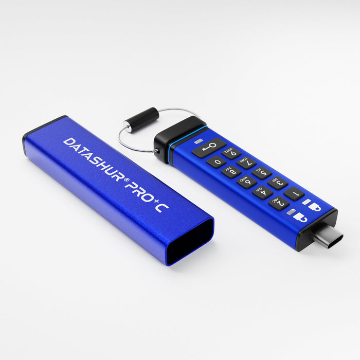 EAN 5060220254046 - iStorage datAshur PRO+C unidad flash USB 32 GB USB Tipo C 3.2 Gen 1 (3.1 Gen 1) Azul imagen 4