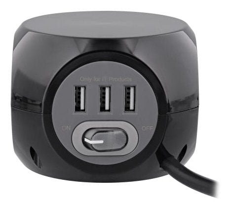 EAN 3303170108369 - T'nB PSBALLBK regleta inteligente 3 salidas AC 1,43 m 3 Negro imagen 2