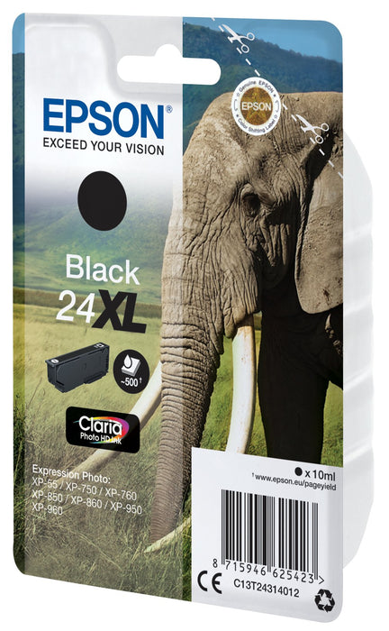 EAN 8715946625430 - Epson Elephant C13T24314022 cartucho de tinta 1 pieza(s) Original High (L) Yield Negro imagen 1