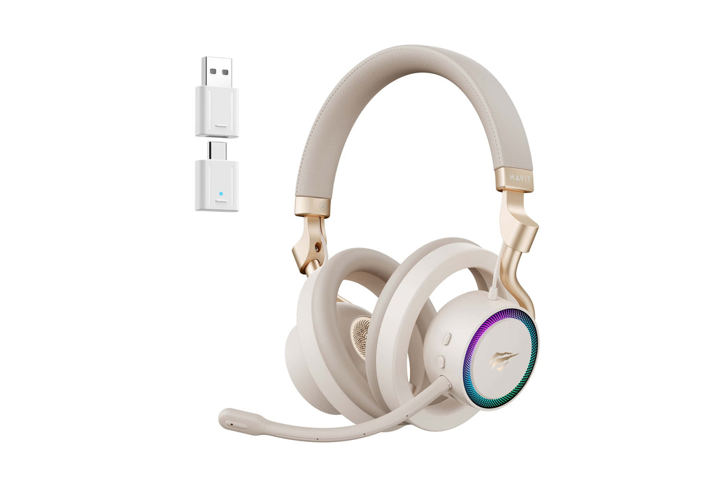 EAN 6939119045227 - Havit Fuxi-H8 (Gold) Auriculares Inalámbrico y alámbrico Diadema Juego USB Tipo C Bluetooth Oro imagen 1