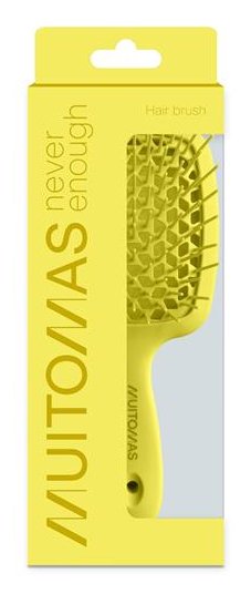 EAN 8021735228608 - Muitomas HAIRBRUSHYL cepillo para el cabello y peine Universal Cepillo paleta para el pelo Amarillo 1 pie imagen 2