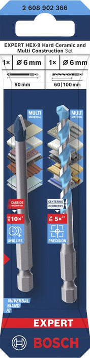 EAN 6949509245588 - Bosch HEX-9 Juego de brocas 2 pieza(s) imagen 2