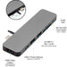 EAN 0817110013536 - Sanho HyperDrive SOLO 7-in-1 Alámbrico USB 3.2 Gen 1 (3.1 Gen 1) Type-C Gris imagen 4