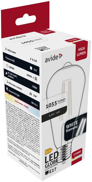 EAN 5999097959481 - Avide AWLFST64WW-8.5W lámpara LED Blanco cálido 2700 K 8,5 W E27 E imagen 2