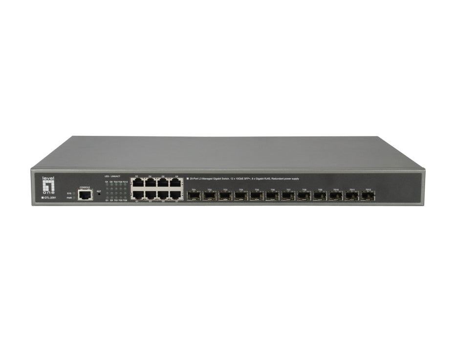 EAN 4015867208366 - LevelOne GTL-2091 Gestionado L3 Gigabit Ethernet (10/100/1000) Gris imagen 1