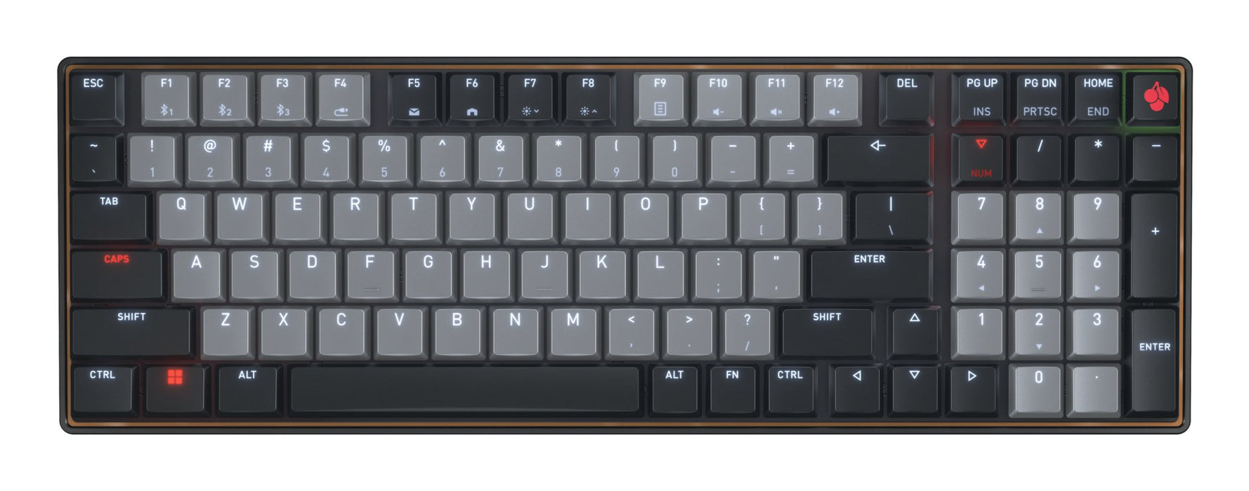 EAN 4025112119446 - CHERRY KW 550 MX LP teclado Hogar / Oficina USB + Bluetooth QZERTY Inglés de EE. UU. Negro imagen 1