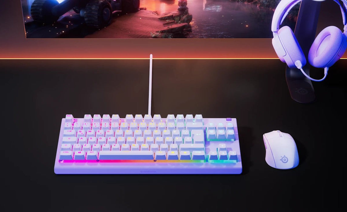 EAN 5707119066075 - Steelseries Apex 3 TKL - US teclado Juego USB Inglés de EE. UU. Lavanda imagen 3